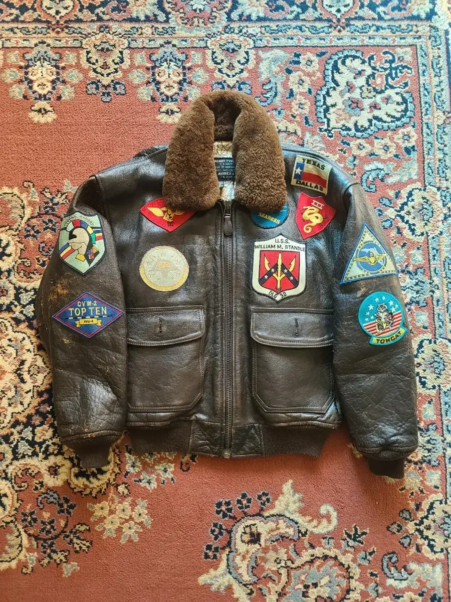 1980s 80s 1980年代　AVIREX　G-1フライトジャケット　XS Vintage 80's DISTRESSED Avirex Type G-1 Leather Flight